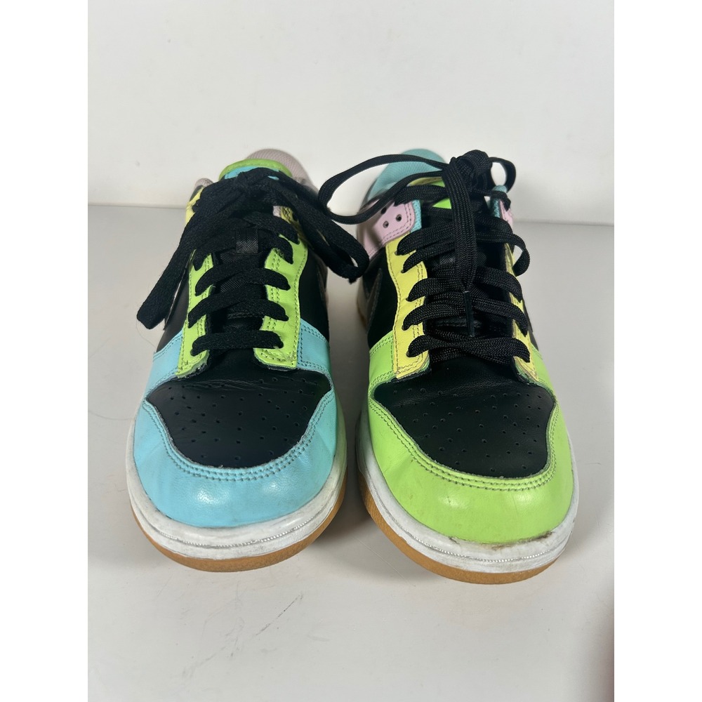 Nike Dunk Low SE Free.99 Black Multi-Color Sneakers CZ2496-001 Sz 6Y/Womens 7.5 - Picture 2 of 9